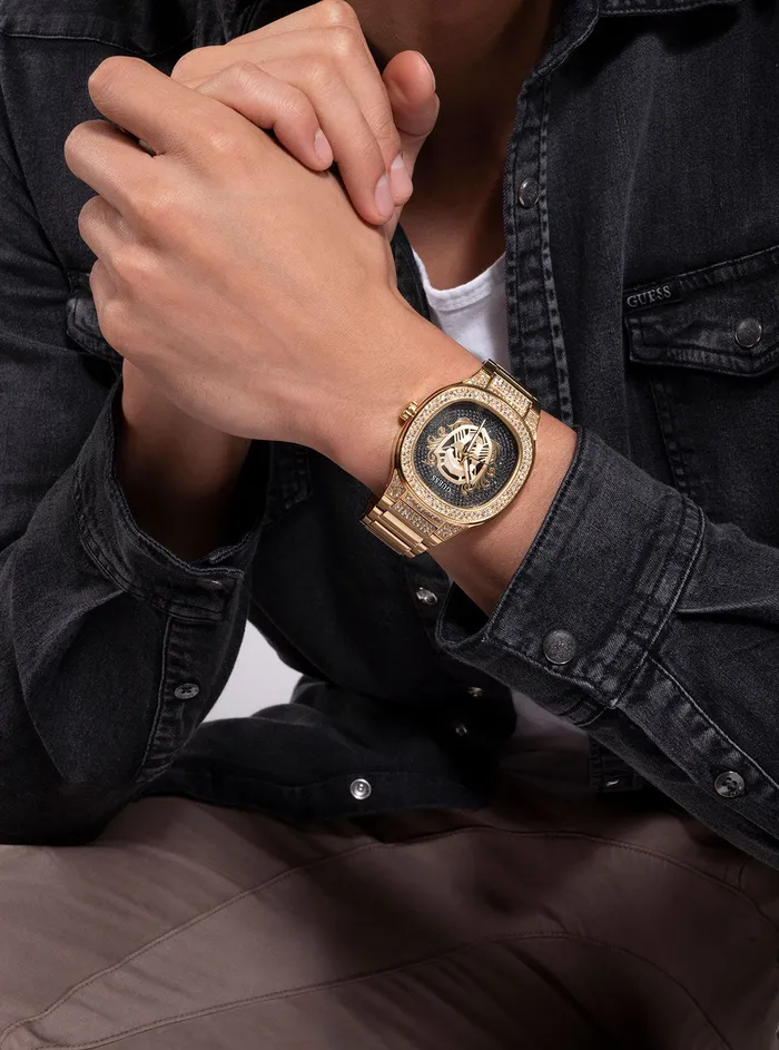 Men Watches GUESS Gold Kingdom Glitz Watch Men Watches GUESS Gold Kingdom Glitz Watch