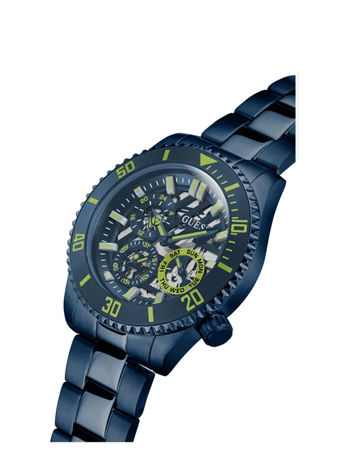 Men Watches GUESS Navy Midnight Axle Watch