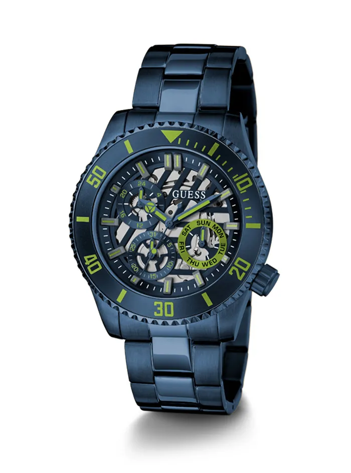 Men Watches GUESS Navy Midnight Axle Watch