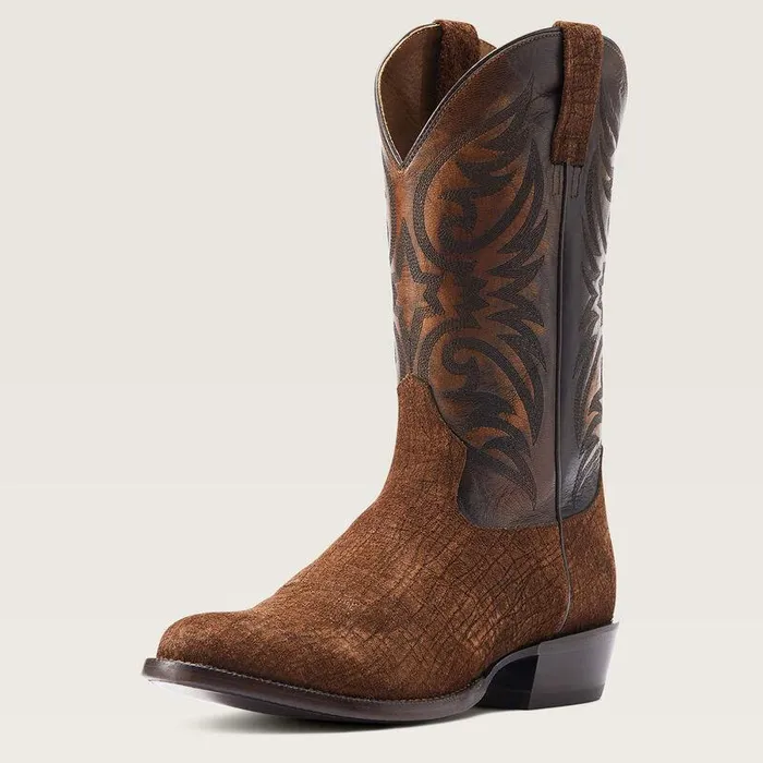 Men Western Boots Ariat Bankroll Western Boot Hippo Tan Suede