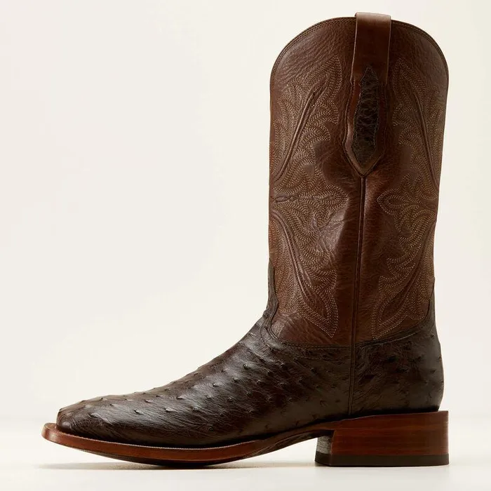 Men Western Boots Ariat Bench Made Bassett Western Boot Espresso Full Quill Ostrich Men Western Boots Ariat Bench Made Bassett Western Boot Espresso Full Quill Ostrich