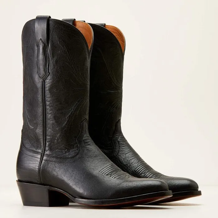 Men Western Boots Ariat Bench Made James Western Boot Cool Black Bison Men Western Boots Ariat Bench Made James Western Boot Cool Black Bison