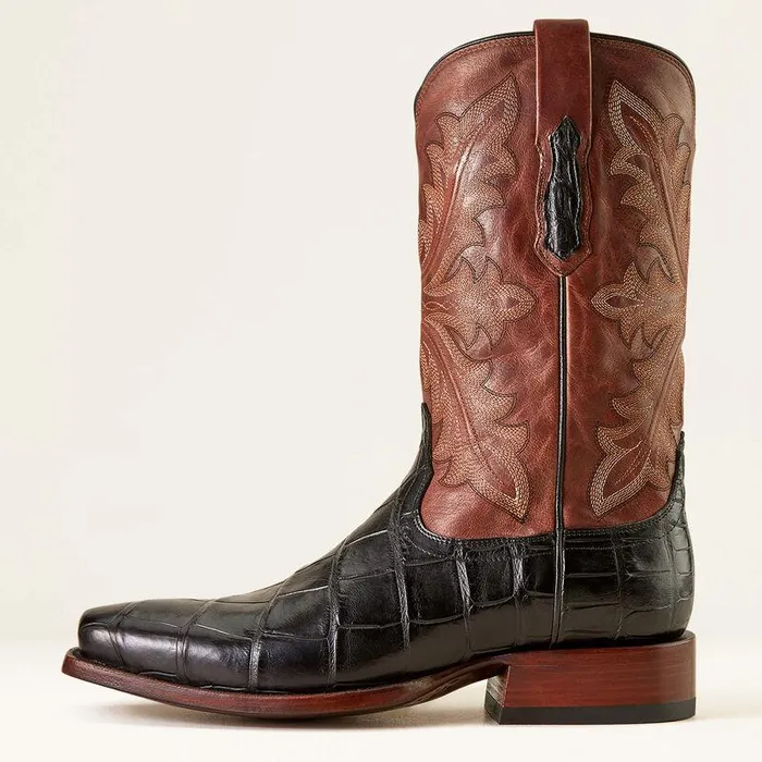 Men Western Boots Ariat Bench Made Stilwell Western Boot Black American Alligatorwhiskey Brown Men Western Boots Ariat Bench Made Stilwell Western Boot Black American Alligatorwhiskey Brown