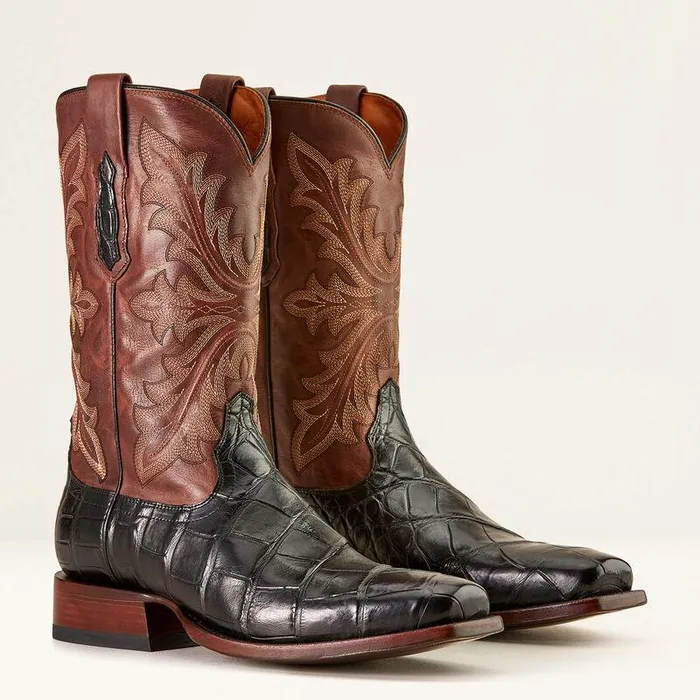 Men Western Boots Ariat Bench Made Stilwell Western Boot Black American Alligatorwhiskey Brown Men Western Boots Ariat Bench Made Stilwell Western Boot Black American Alligatorwhiskey Brown