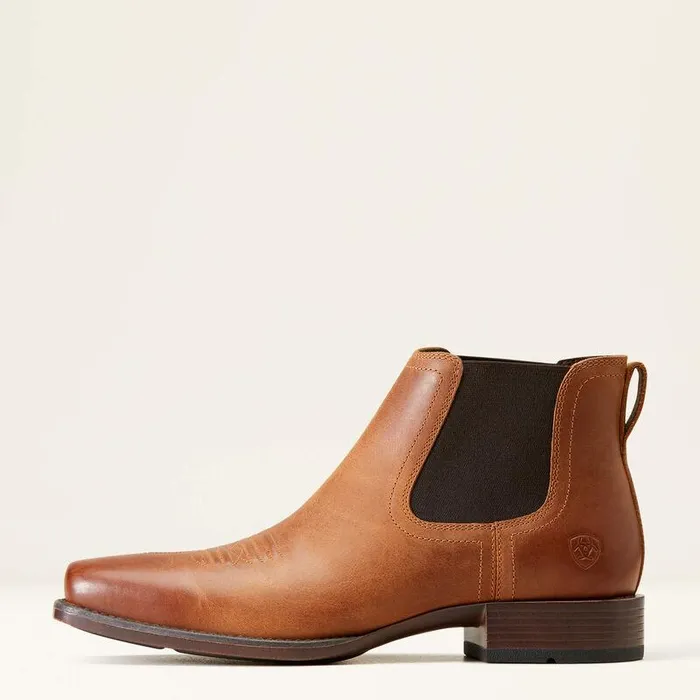 Men Western Boots Ariat Booker Ultra Square Toe Western Boot Almond Roca
