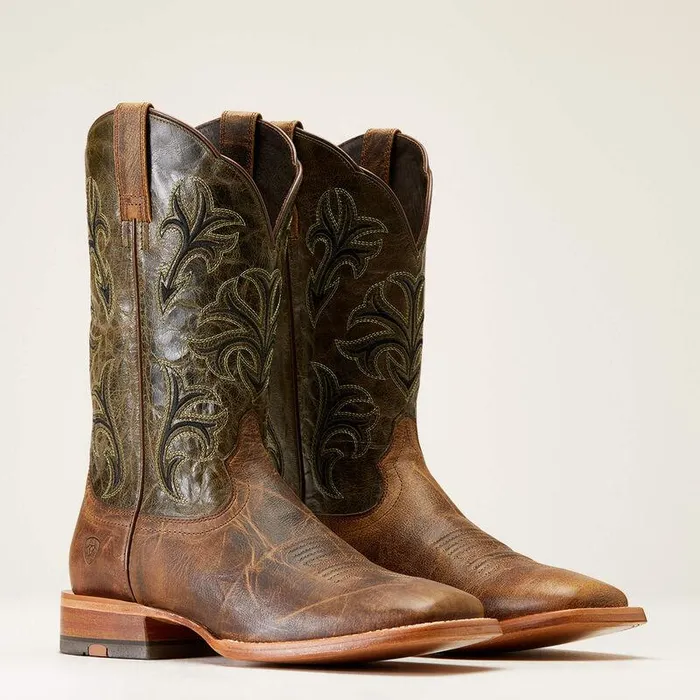 Men Western Boots Ariat Cowboss Western Boot Crinkled Brown