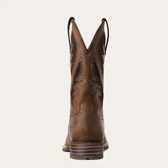 Men Western Boots Ariat Hybrid VentTEK Western Boot Distressed Tan Men Western Boots Ariat Hybrid VentTEK Western Boot Distressed Tan