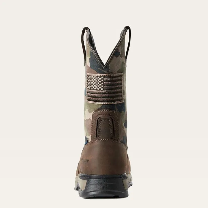 Men Western Boots Ariat Rebar Flex Patriot Waterproof Composite Toe Work Boot Dark Brown Men Western Boots Ariat Rebar Flex Patriot Waterproof Composite Toe Work Boot Dark Brown