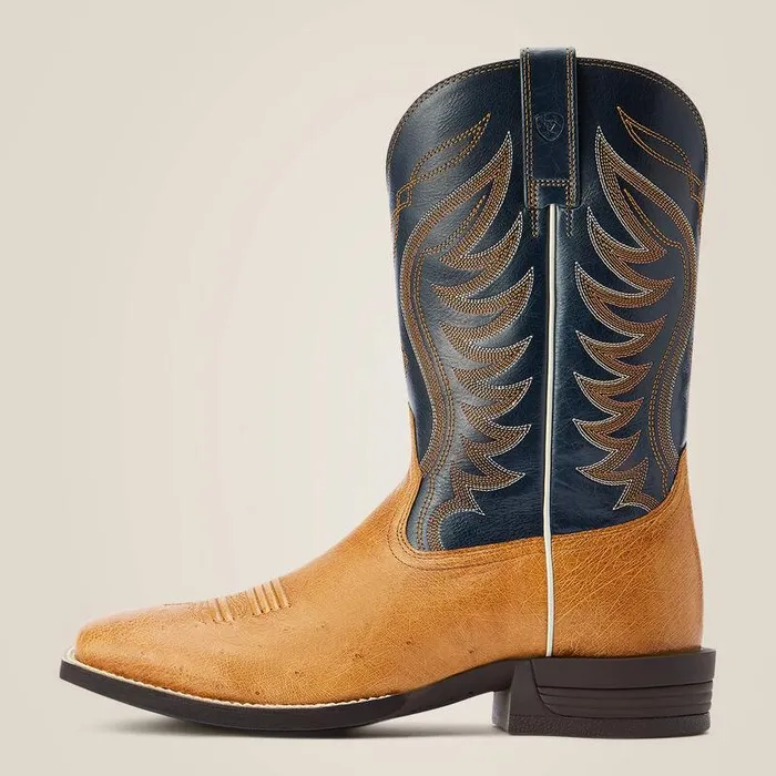 Men Western Boots Ariat Reckoning Western Boot Antique Saddle Sq Ostrich