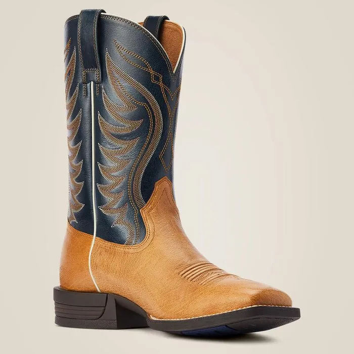 Men Western Boots Ariat Reckoning Western Boot Antique Saddle Sq Ostrich