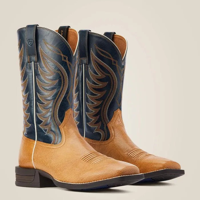 Men Western Boots Ariat Reckoning Western Boot Antique Saddle Sq Ostrich