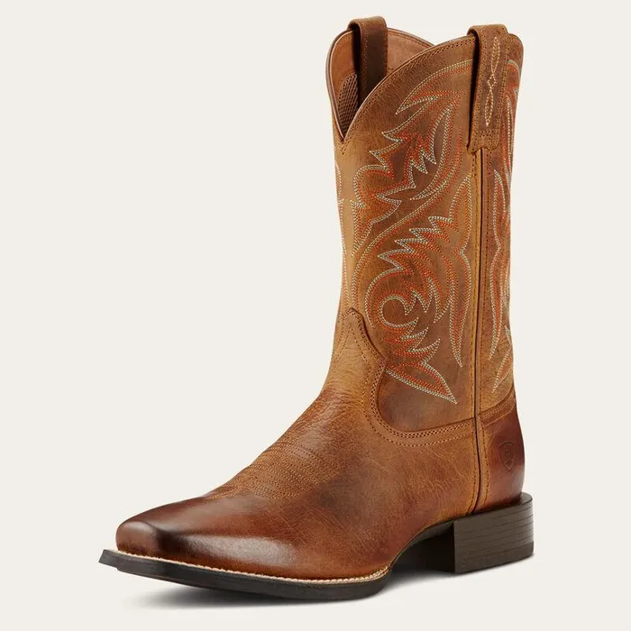 Men Western Boots Ariat Sport Herdsman Cowboy Boot Powder Brown