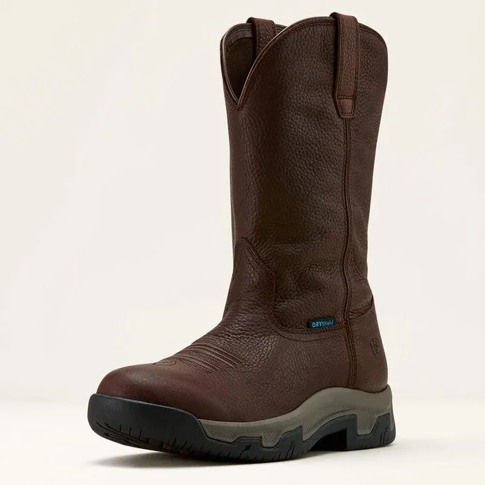 Men Western Boots Ariat Terrain Pull On Waterproof Boot Winner Brown