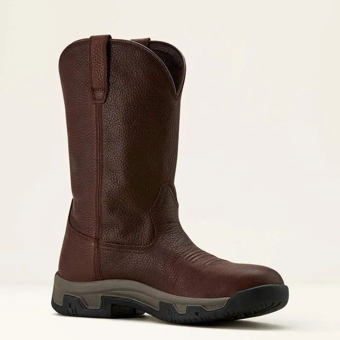 Men Western Boots Ariat Terrain Pull On Waterproof Boot Winner Brown Men Western Boots Ariat Terrain Pull On Waterproof Boot Winner Brown