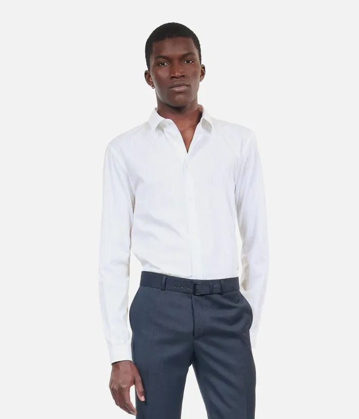 Men White Striped Formal Shirt THE KOOPLES Shirts