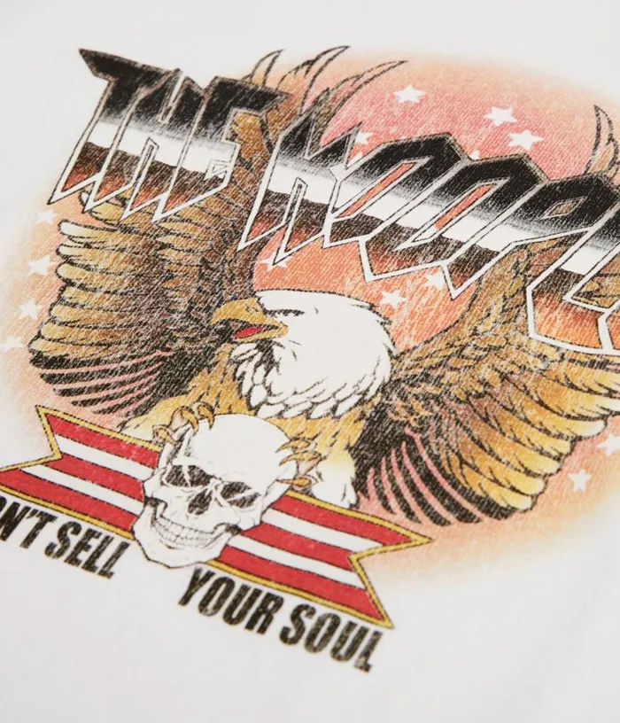 Men White Tshirt With Rock Eagle Serigraphy THE KOOPLES Tshirts