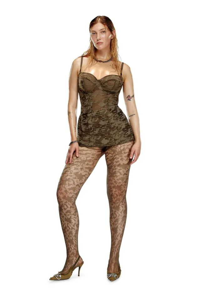 MenWomen Diesel Savage X Fenty CCAMOLACECORSETSLIP Brown