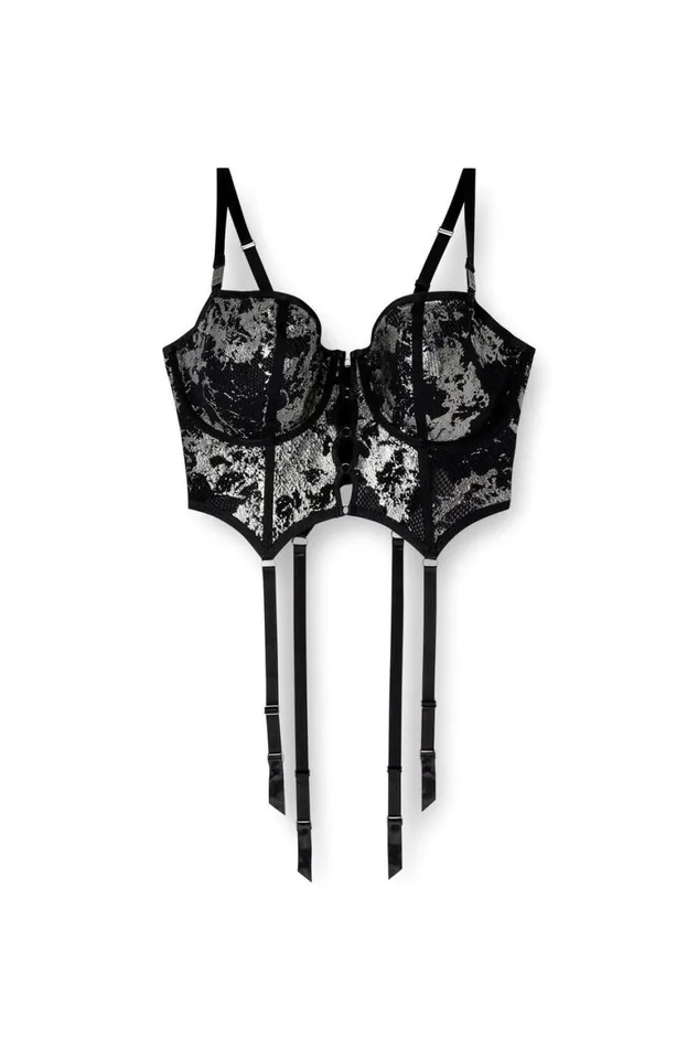 MenWomen Diesel Savage X Fenty CFISHNETBUSTIER Blacksilver MenWomen Diesel Savage X Fenty CFISHNETBUSTIER Blacksilver
