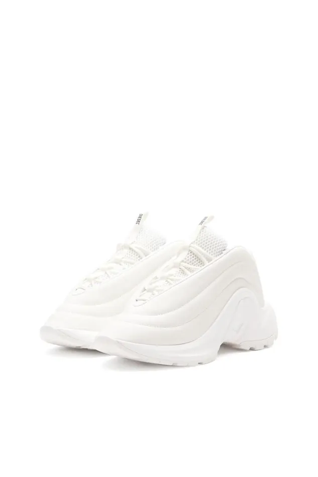 MenWomen Diesel Sneakers SDRUNNER X White