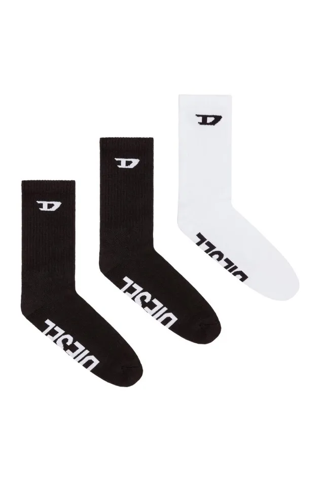 MenWomen Diesel Socks SKMDCREWSPORTSOCKS Blackwhite