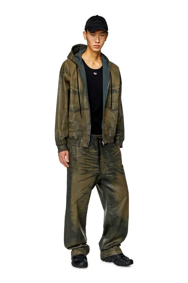MenWomen Diesel Sweatshirts and Hoodies CLDGIRS TRACK Brown