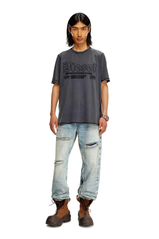 MenWomen Diesel TShirts and Polos TRAWJUST Black