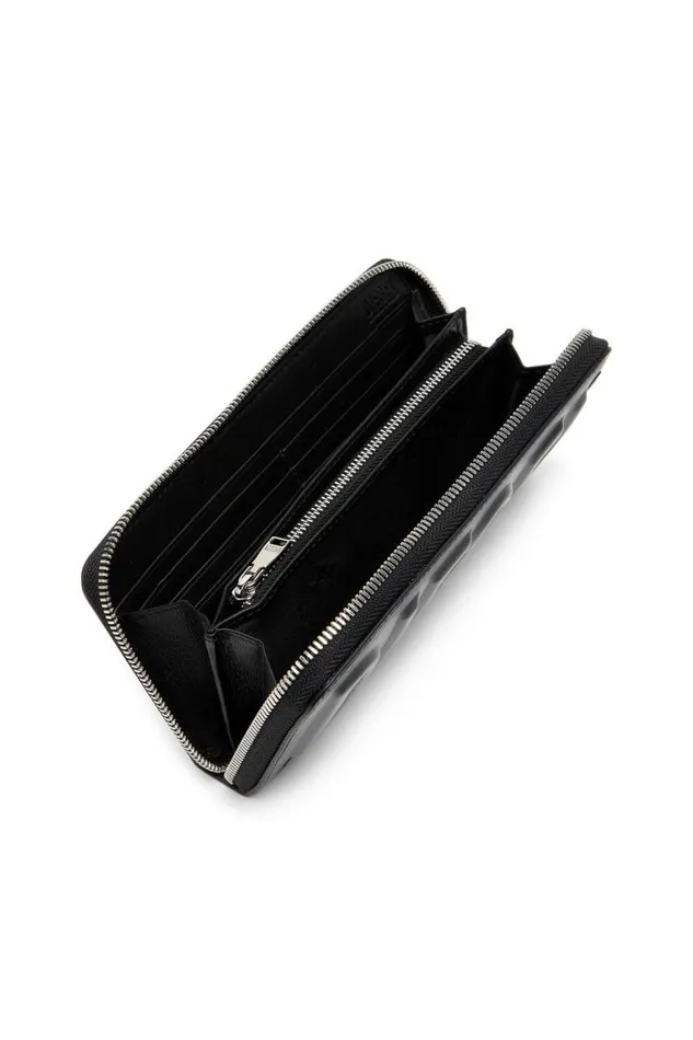 MenWomen Diesel Wallets DSL 3D CONTINENTAL ZIP L Black