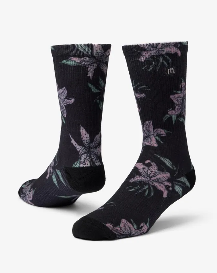 MenWomen Socks TravisMathew PARADISE PEAK CREW SOCK Black