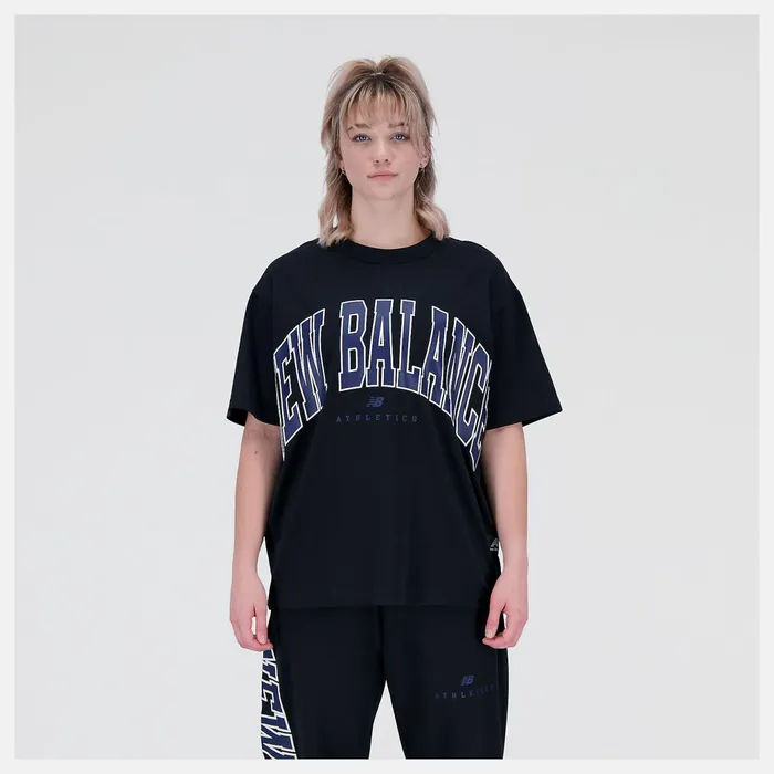MenWomen Unissentials Warped Classics Cotton Jersey TShirt Black New Balance Matching Sets