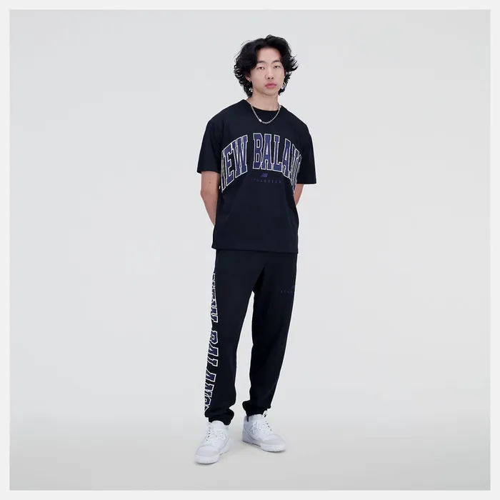 MenWomen Unissentials Warped Classics Cotton Jersey TShirt Black New Balance Matching Sets
