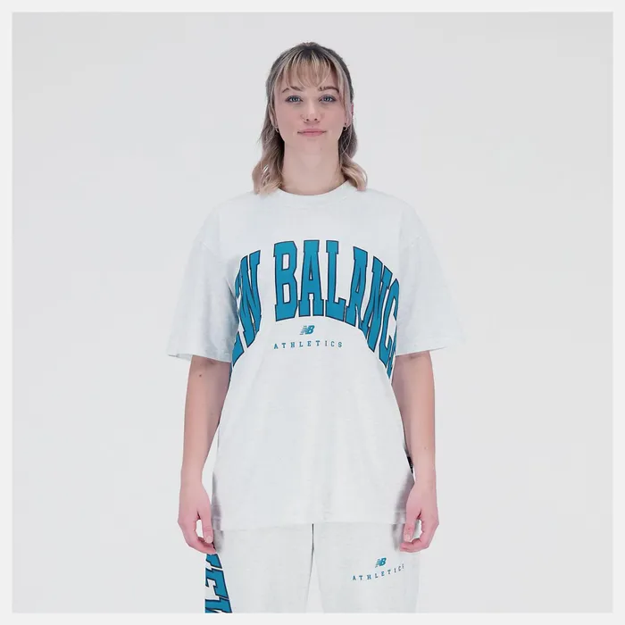 MenWomen Unissentials Warped Classics Cotton Jersey TShirt Sea Salt Heather New Balance Matching Sets