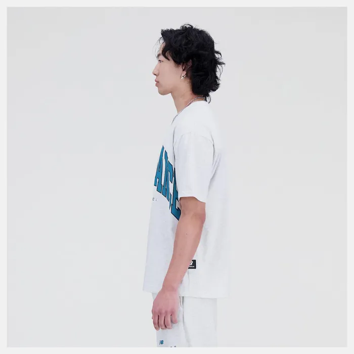MenWomen Unissentials Warped Classics Cotton Jersey TShirt Sea Salt Heather New Balance Matching Sets