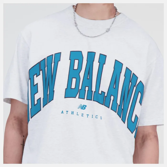 MenWomen Unissentials Warped Classics Cotton Jersey TShirt Sea Salt Heather New Balance Matching Sets