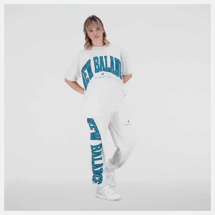 MenWomen Unissentials Warped Classics Cotton Jersey TShirt Sea Salt Heather New Balance Matching Sets