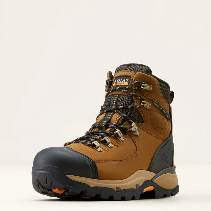 Men Work Boots Ariat Endeavor 6quot Waterproof Carbon Toe Work Boot Dusted Brown