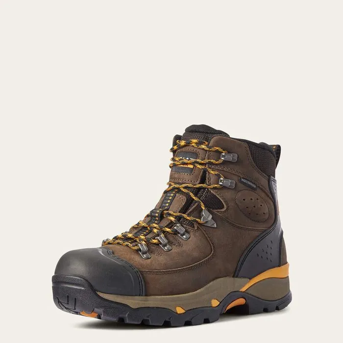 Men Work Boots Ariat Endeavor 6quot Waterproof Work Boot Chocolate Brown
