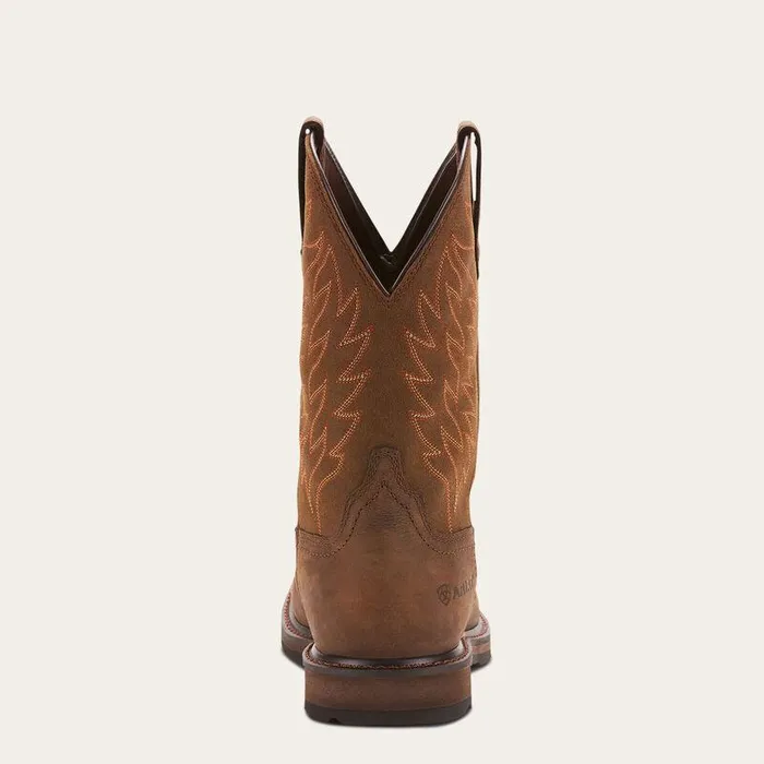 Men Work Boots Ariat Groundbreaker Wide Square Toe Waterproof Work Boot Dark Brown Men Work Boots Ariat Groundbreaker Wide Square Toe Waterproof Work Boot Dark Brown
