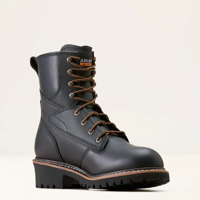 Men Work Boots Ariat Logger Shock Shield Waterproof Work Boot Black Men Work Boots Ariat Logger Shock Shield Waterproof Work Boot Black