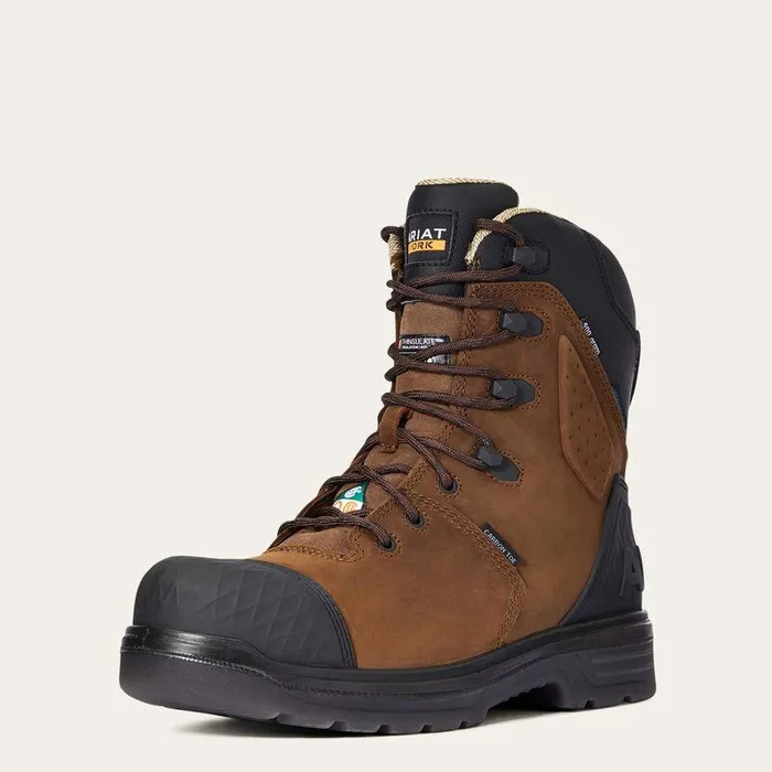 Men Work Boots Ariat Turbo Outlaw 8quot CSA Waterproof 400g Carbon Toe Work Boot Barley Brown