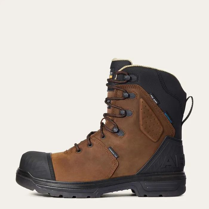 Men Work Boots Ariat Turbo Outlaw 8quot CSA Waterproof 400g Carbon Toe Work Boot Barley Brown