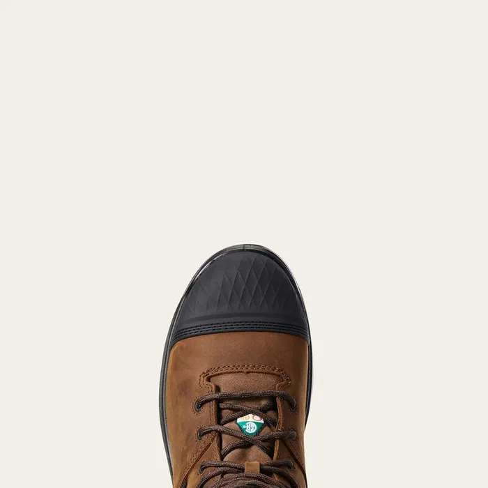 Men Work Boots Ariat Turbo Outlaw 8quot CSA Waterproof 400g Carbon Toe Work Boot Barley Brown