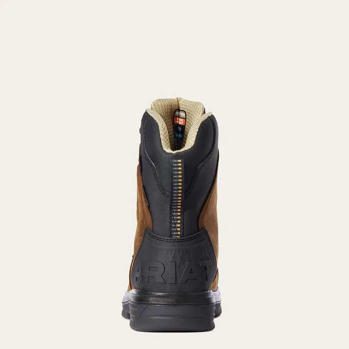 Men Work Boots Ariat Turbo Outlaw 8quot CSA Waterproof 400g Carbon Toe Work Boot Barley Brown