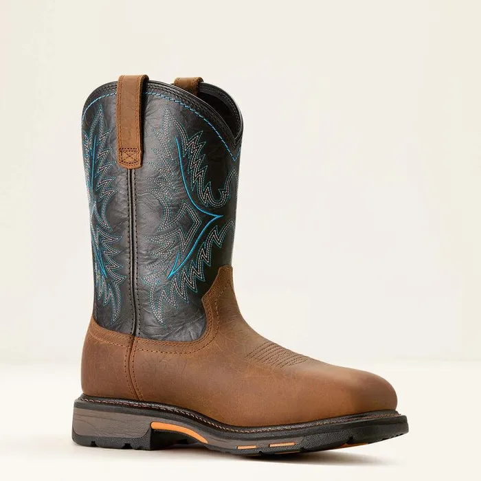 Men Work Boots Ariat WorkHog CSA Waterproof Composite Toe Work Boot Tumbled Barktwilight