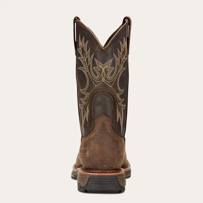 Men Work Boots Ariat WorkHog Waterproof Composite Toe Work Boot Bruin Brown