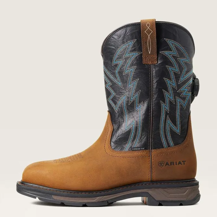 Men Work Boots Ariat WorkHog XT BOA Carbon Toe Work Boot Dark Earth