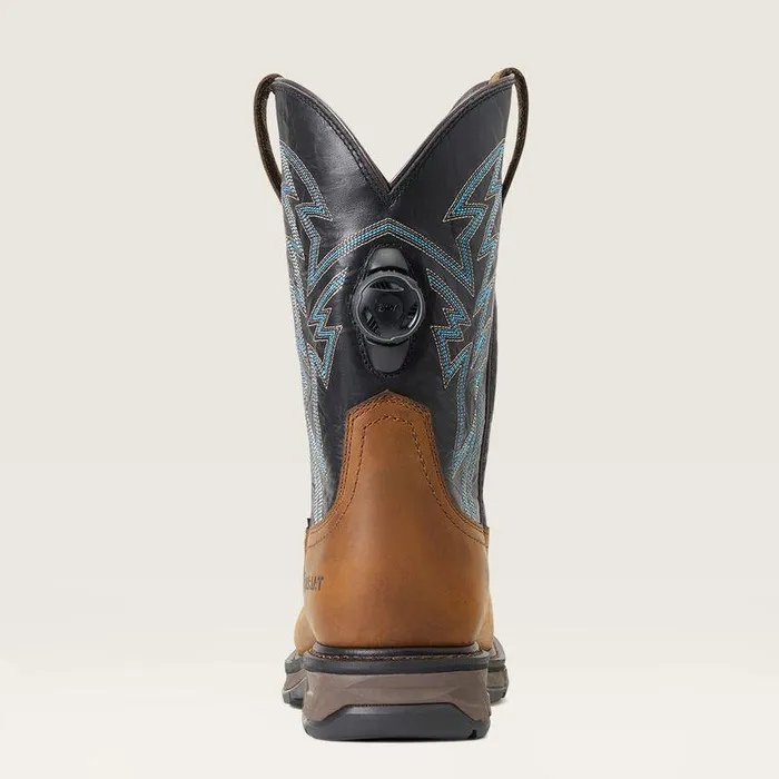 Men Work Boots Ariat WorkHog XT BOA Carbon Toe Work Boot Dark Earth