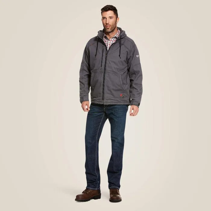 Men Workwear Ariat FR DuraLight Cordura Canvas Jacket Iron Grey Men Workwear Ariat FR DuraLight Cordura Canvas Jacket Iron Grey