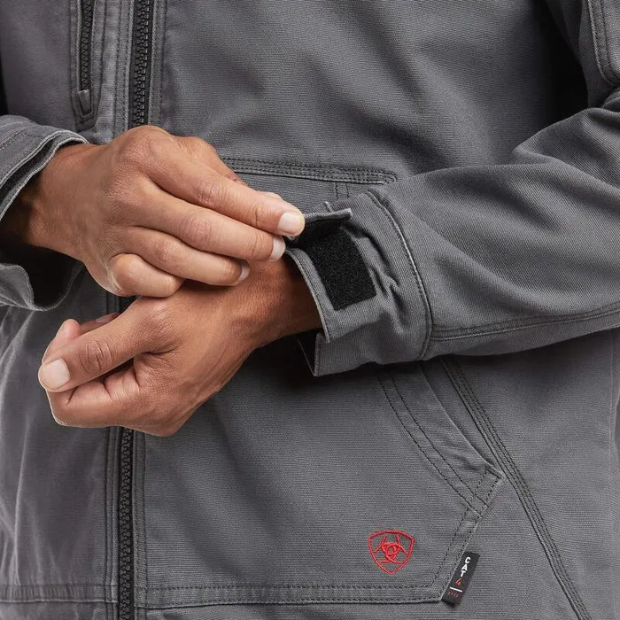 Men Workwear Ariat FR DuraLight Cordura Canvas Jacket Iron Grey Men Workwear Ariat FR DuraLight Cordura Canvas Jacket Iron Grey