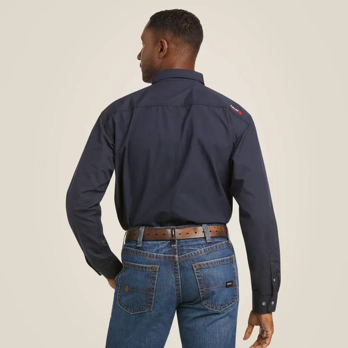 Men Workwear Ariat FR Featherlight Work Shirt Navy