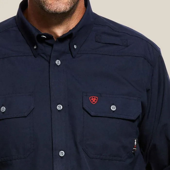 Men Workwear Ariat FR Featherlight Work Shirt Navy